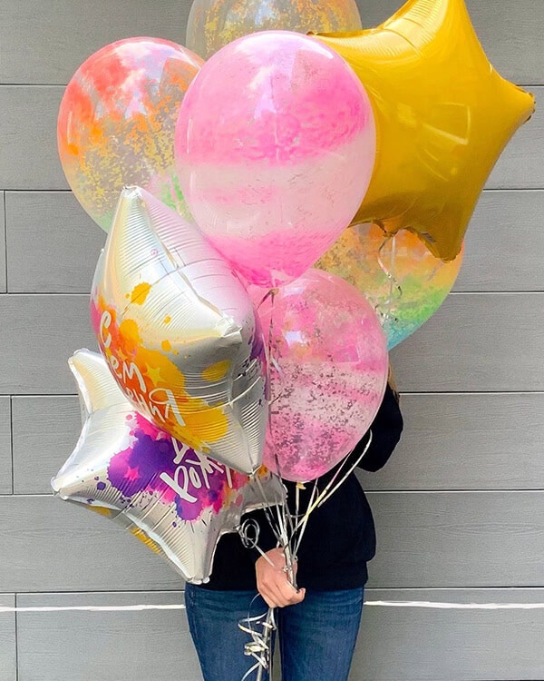 164304_Шар_(12_30_см)_Граффити_Розовый_муар_Прозрачный_(390)_кристалл_25_шт_2