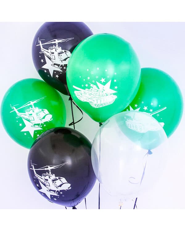 612776_Шар_(12_30_см)_Воздушно-десантная_техника_Черный_Зеленый_пастель_4_ст_25_шт_2