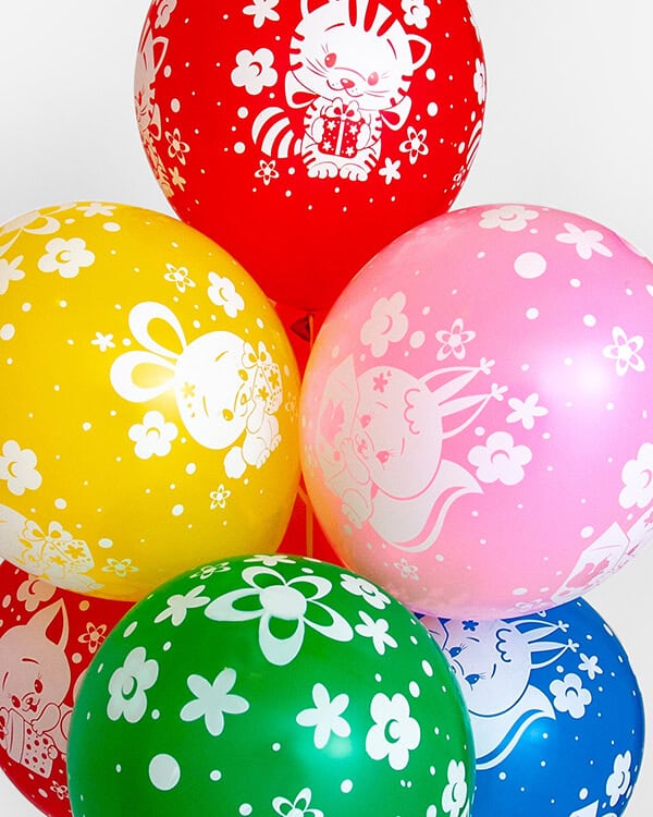 711239-25_Шар_(12_30_см)_Зверята_и_подарки_Ассорти_пастель_5_ст_25_шт_1