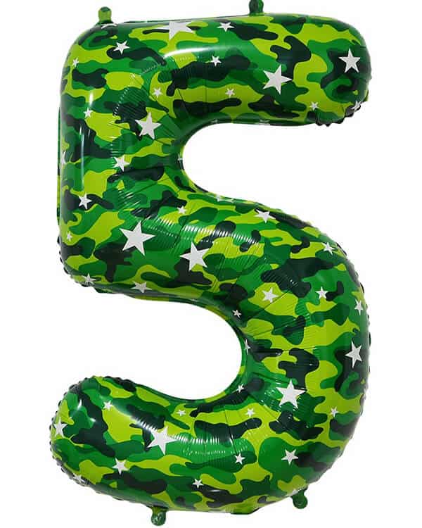 131015_Шар_(34_86_см)_Цифра_5_Камуфляж_1_шт_в_упак