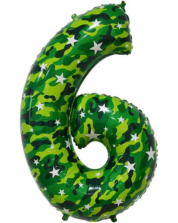 131016_Шар_(34_86_см)_Цифра_6_Камуфляж_1_шт_в_упак
