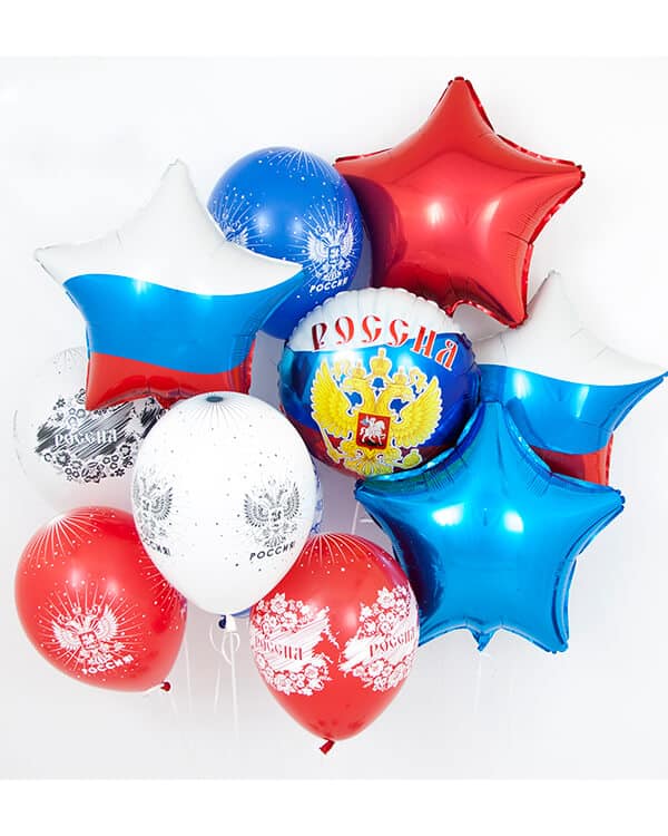 149783_Шар_(12_30_см)_Россия_Триколор_(005_015_041)_пастель_5_ст_12_шт_2