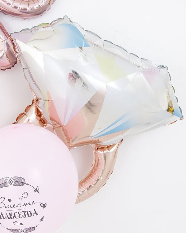 190762_Шар_(27_69_см)_Фигура_Кольцо_с_бриллиантом_Розовое_Золото_1_шт_2