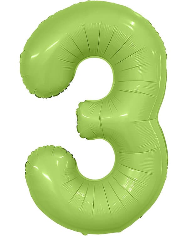 221776_Шар_(40_102_см)_Цифра_3_Slim_Фисташка_Сатин_1_шт_в_упак