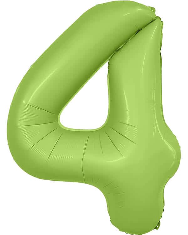 221783_Шар_(40_102_см)_Цифра_4_Slim_Фисташка_Сатин_1_шт_в_упак