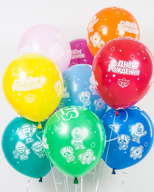 501543_Шар_(12_30_см)_Бравл_Старс_С_Днем_Рождения_дизайн_№4_Ассорти_пастель_5_ст_25_шт_1