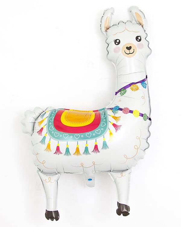 901800_Шар_(37_94_см)_Фигура_Лама_Альпака_Белый_1_шт_1