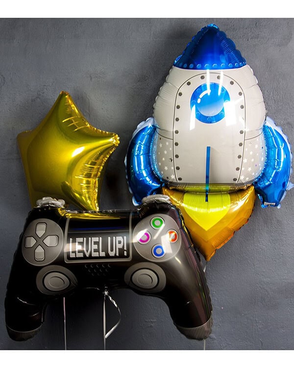 901840_Шар_(27_69_см)_Фигура_Геймпад_Черный_1_шт_1